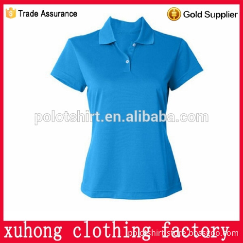 Shenzhen manufacturer slim fit custom design women polo shirts